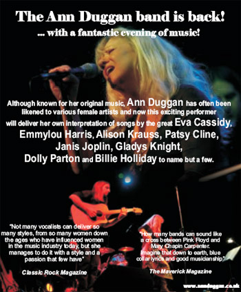 Post image for Anne Duggan – live music at Cromford Mill